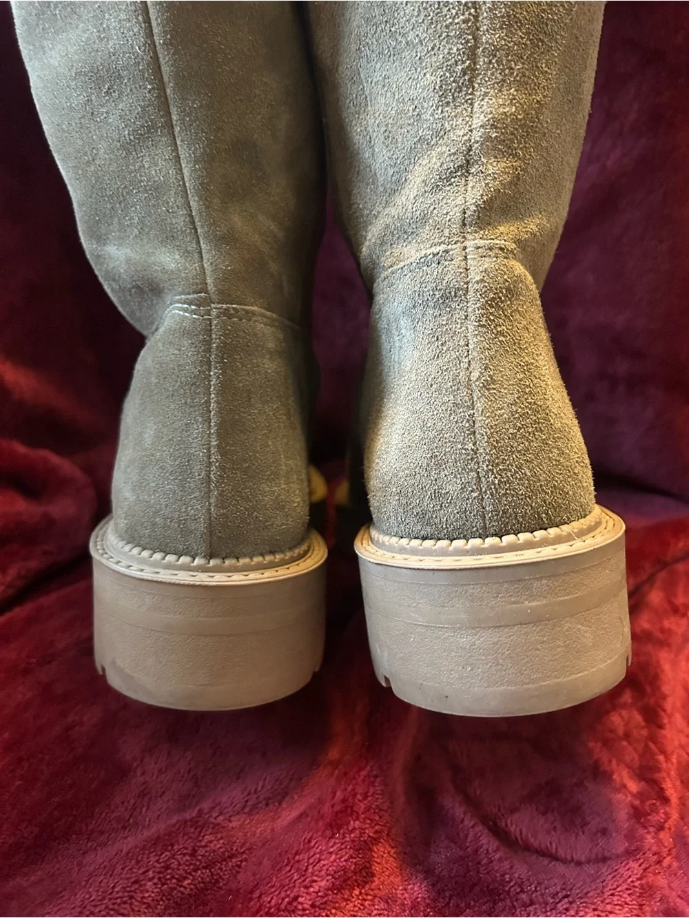 GOSH Sueded Zip Up Lug Sole Boots